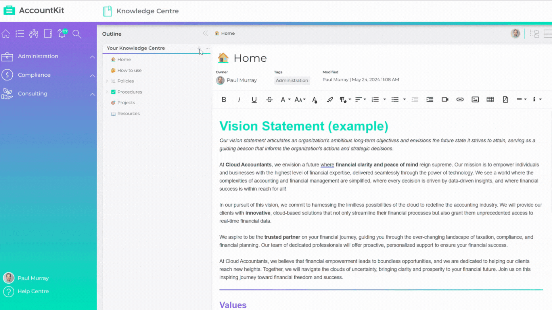Knowledge Centre - Creating an Article.gif