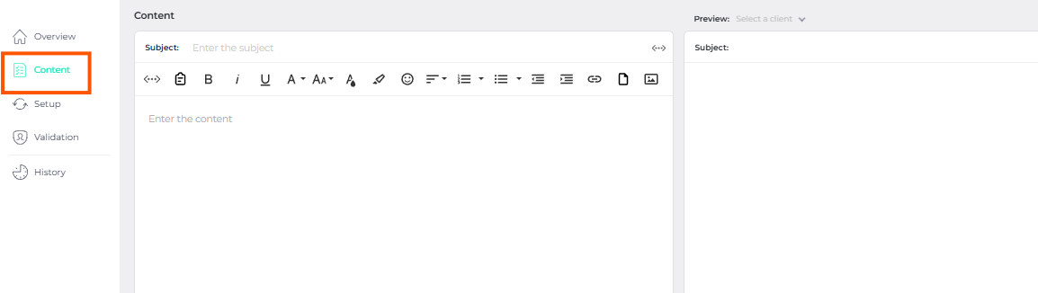 Content section